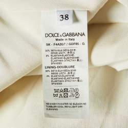 مملوكة مسبقًا Dolce & Gabbana Ivory Floral Vase Print Silk Midi Skirt S