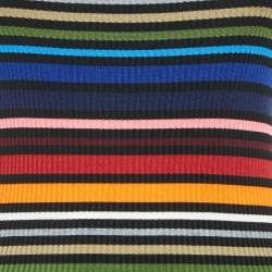 Pre Owned Dolce & Gabbana Multicolor Striped Rib Knit Strappy Top S
