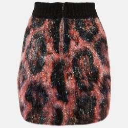 Dolce & Gabbana Black Wool Iridescent Fringed Mini Skirt XS