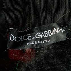 Dolce & Gabbana Black Wool Iridescent Fringed Mini Skirt XS