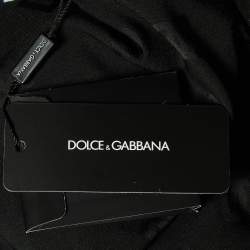 Dolce & Gabbana Black Tweed & Denim Button Up Jacket M