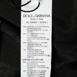 Dolce & Gabbana Black Tweed & Denim Button Up Jacket M