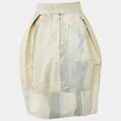 Dolce & Gabbana Cream Printed Cotton Skirt S