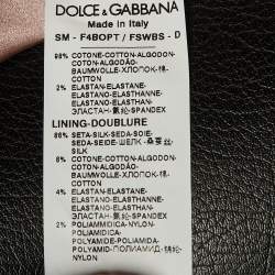 Pre Owned Dolce & Gabbana Floral Print Velvet Flared Mini Skirt S