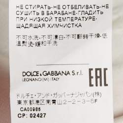 Pre Owned Dolce & Gabbana White Floral Silk Midi Dress M