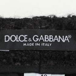 Pre Owned Dolce & Gabbana Brown Fuzzy Wool Blend Carrot Fit Trousers S