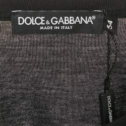 Pre Owned Dolce & Gabbana Black Cotton Knit Crew Neck T-Shirt XXL