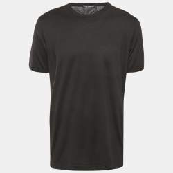 Pre Owned Dolce & Gabbana Black Cotton Knit Crew Neck T-Shirt XXL