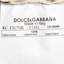 Pre Owned Dolce & Gabbana Brown Animal Printed Cashmere Cardigan L