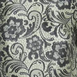 Pre Owned Dolce & Gabbana Green Floral Print Organza Top XS 
