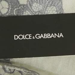Pre Owned Dolce & Gabbana Green Floral Print Organza Top XS 