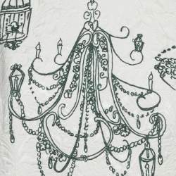 Pre Owned Dolce & Gabbana White Printed Jacquard Shift Dress M