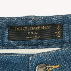 مملوكة مسبقًا Dolce & Gabbana Navy Blue Denim Cute Jeans S Waist 29"
