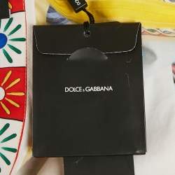 Pre Owned شورت دولتشي آند غابانا قطن مطبوع كاريتو متعدد الألوان مقاس متوسط