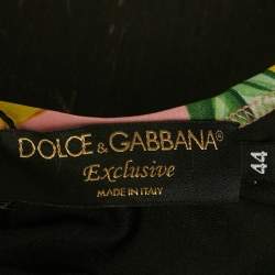 Pre Owned Dolce & Gabbana Exclusive Pink Limoni Fdo Rosa Print Sports Bra M