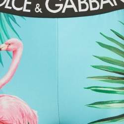 مملوكة مسبقًا Dolce & Gabbana X Khaled Khaled Multicolor Flamingo Print Jersey Leggings M