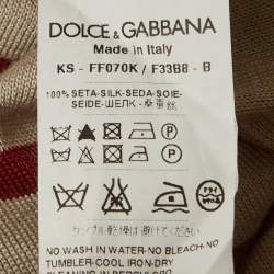مملوكة مسبقًا Dolce & Gabbana Beige Striped Knit Top M