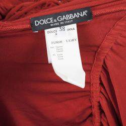 Pre Owned Dolce & Gabbana Red Dress S