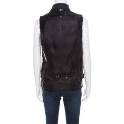 مملوكة مسبقًا فيست دولتشي أند غابانا ترتر صدرية مزدوجة أسود S