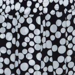 Pre Owned Dolce & Gabbana Monochrome Polka Dot Print Silk Straight Fit Trousers M