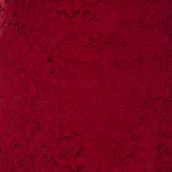 Pre Owned Dolce & Gabbana Red Lace Ruffled Skirt S