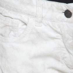 Pre Owned Dolce & Gabbana Monochrome Marbled Cotton Corduroy Tapered Pants M