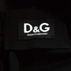 Pre Owned تنورة دولتشي أند غابانا تفاصيل فيوكة خصر ساتان سوداء M