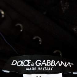 مملوكة مسبقًا فستان دولتشي آند غابانا شبكة أسود مزخرف طبقات L