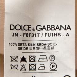 Dolce & Gabbana Cream Silk Sleeveless Top M