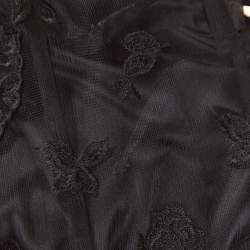 Pre Owned حقيبة سهرة دولتشي آند غابانا دانتيل أسود مورد نمط باستييه بلا حمالات M 