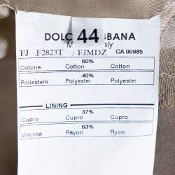 Pre Owned Dolce & Gabbana Beige Cotton Blend Jacquard Jacket M