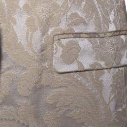 Pre Owned Dolce & Gabbana Beige Cotton Blend Jacquard Jacket M