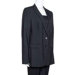 Pre Owned Dolce & Gabbana Black Stretch Wool Tailored Blazer L