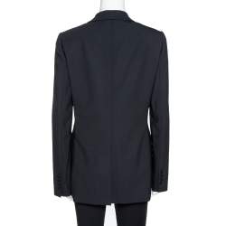 Pre Owned Dolce & Gabbana Black Stretch Wool Tailored Blazer L