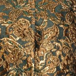 Pre Owned جاكيت دولتشي آند غابانا جاكار لوريكس أخضر كبير  مقاس صغير - سمول