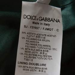 Pre Owned جاكيت دولتشي آند غابانا جاكار لوريكس أخضر كبير مقاس صغير - سمول