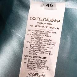 مملوكة مسبقًا Dolce & Gabbana Light Blue Satin Lace Trim Gown L