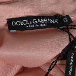 Pre Owned Dolce & Gabbana Pink Cotton Knit Polo T shirt S