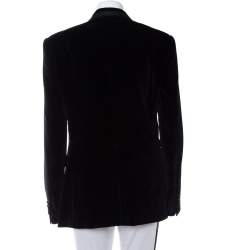 Pre Owned Dolce & Gabbana Black Velvet Casino Tuxedo Jacket L