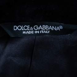 Pre Owned Dolce & Gabbana Black Velvet Casino Tuxedo Jacket L