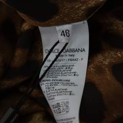 Dolce & Gabbana Animal & Rose Printed Silk Abaya L