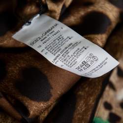 Dolce & Gabbana Animal & Rose Printed Silk Abaya L