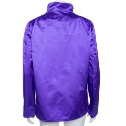 Dolce & Gabbana Purple Silk Satin Button Front Jacket M