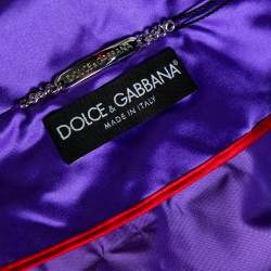 Dolce & Gabbana Purple Silk Satin Button Front Jacket M