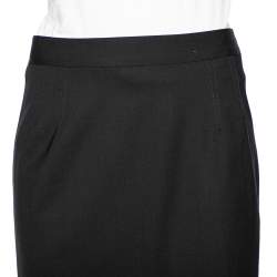 Pre Owned Dolce & Gabbana Black Wool Formal Pencil Skirt M