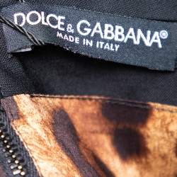 Pre Owned Dolce & Gabbana Black Wool Formal Pencil Skirt M