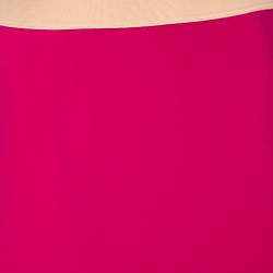 Pre Owned Dolce & Gabbana Pink Crepe Knee Length Skirt M
