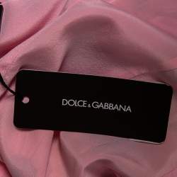 Pre Owned فستان دولتشي أند غابانا ميدي حرير مطبوع ديزي متعدد الألوان مقاس صغير