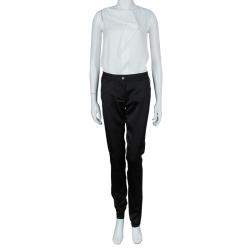 Pre Owned Dolce & Gabbana Black Satin Trousers S