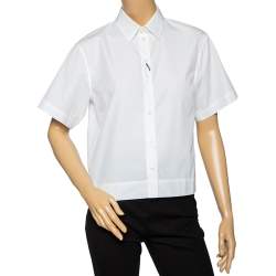 Dolce & Gabbana White Cotton Short Sleeve Shirt M